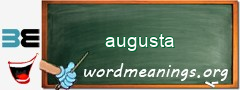 WordMeaning blackboard for augusta